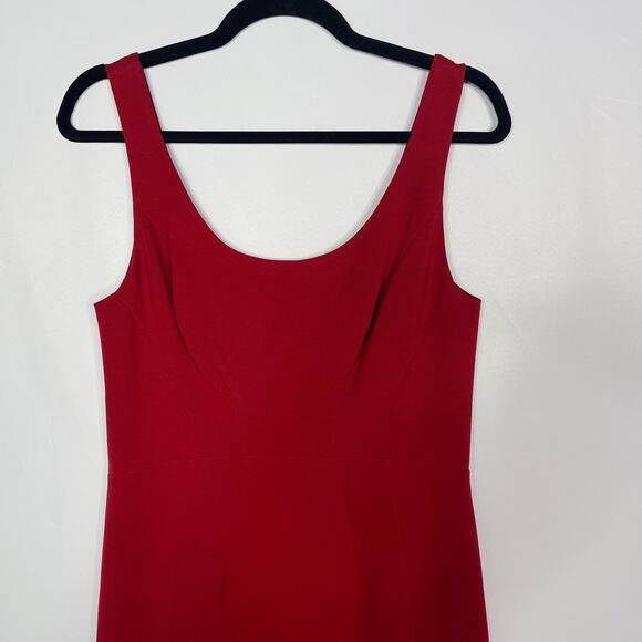 Diane Von Furstenberg 8 Rubiate Red Geovana Sleeveless Sheath Dress Scoop Neck - Picture 3 of 14
